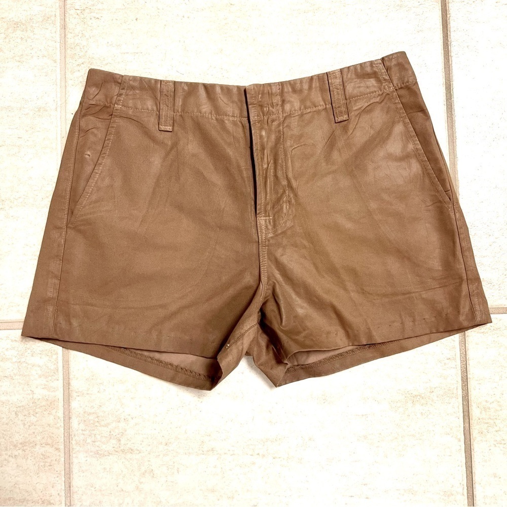 J Brand Lola Coated high waisted Shorts Nutmeg US 26 women’s luxury